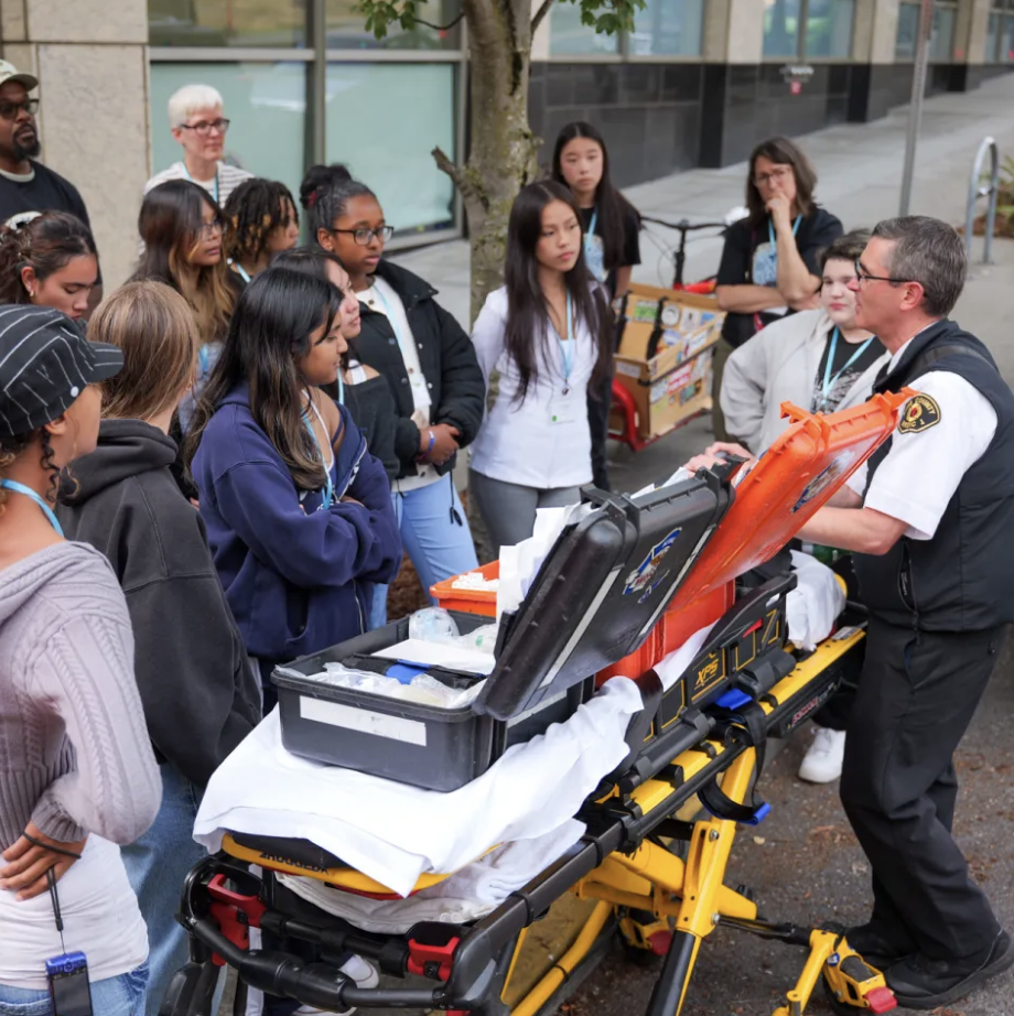 Youth attending Public Health Camp 2025 learns what it's like to be a King County paramedic