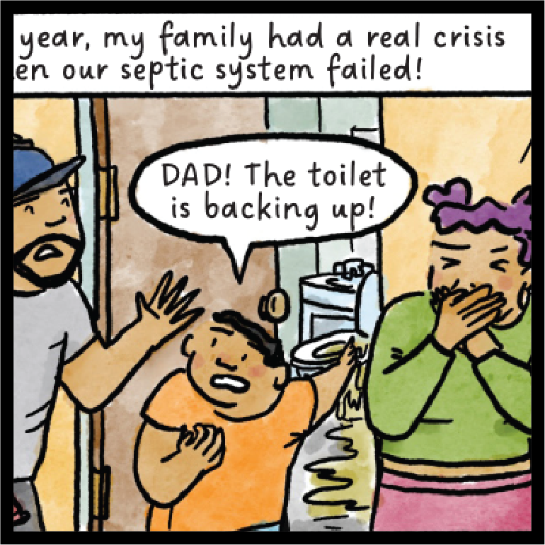 Septic to sewer comic strip
