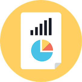 Icon representing data and charts