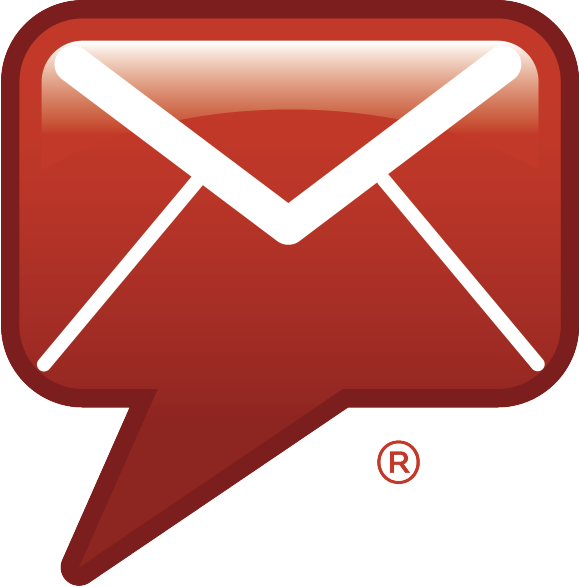 GovDelivery logo featuring a red envelope that is designed to be a speech bubble