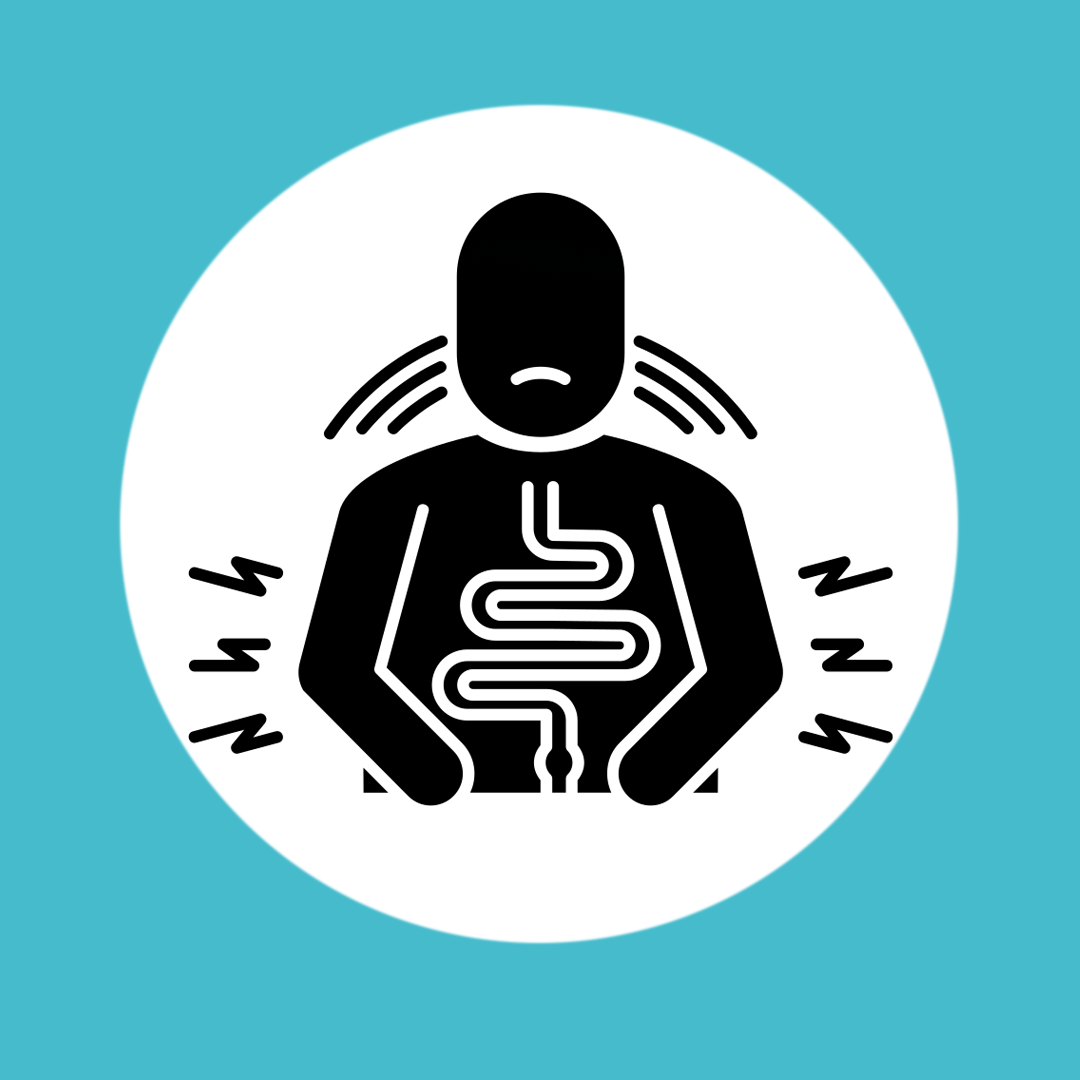person experiencing gastrointestinal upset