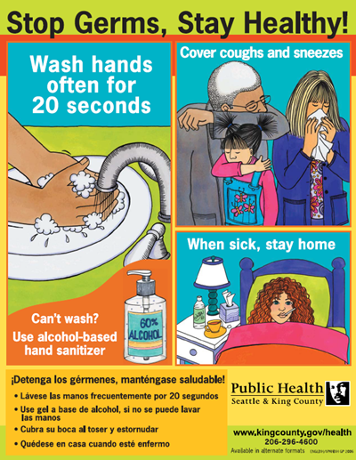 Stop Germs, Stay Healthy poster