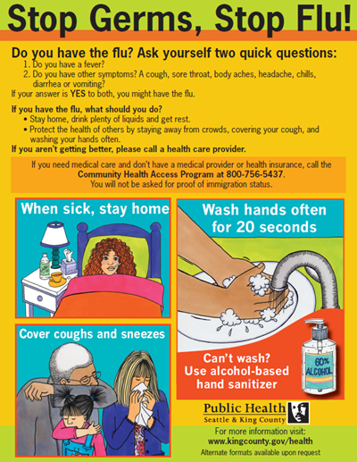 Stop Germs, Stop Flu poster