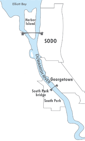 Duwamish River map