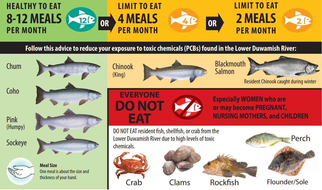 Duwamish Waterway Consumption Advisory card