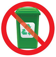 Do not put needles in the recycling bin