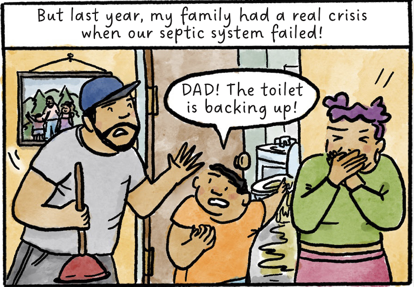 Screenshot from Comic – No More Toilet Backups