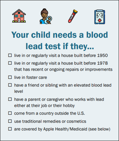 Your child needs a blood test checklist
