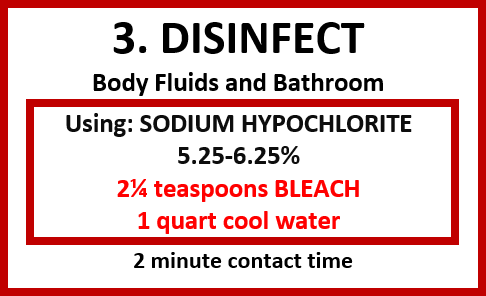 Sample of a disinfect label