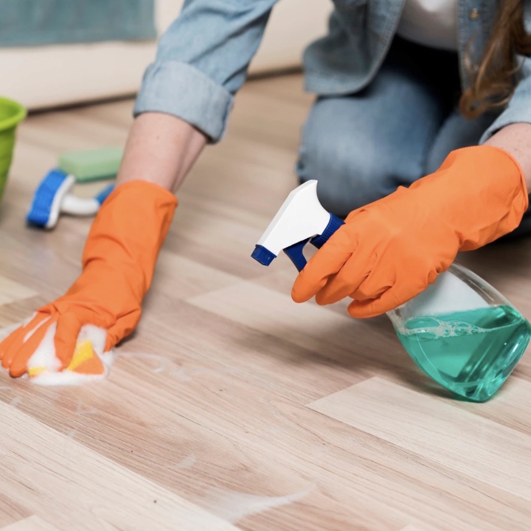 Cleaning surfaces with bleach