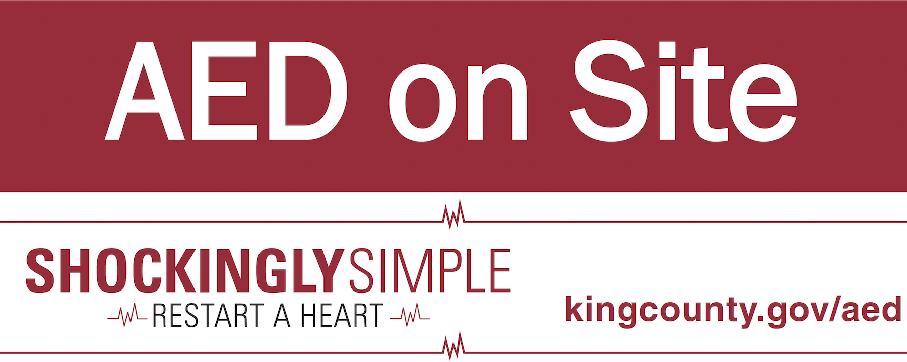 Screenshot of the AED on Site window cling