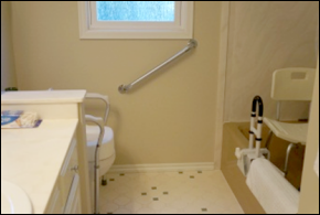 Image showing how to maintain a bathroom scene to prevent tripping and falling