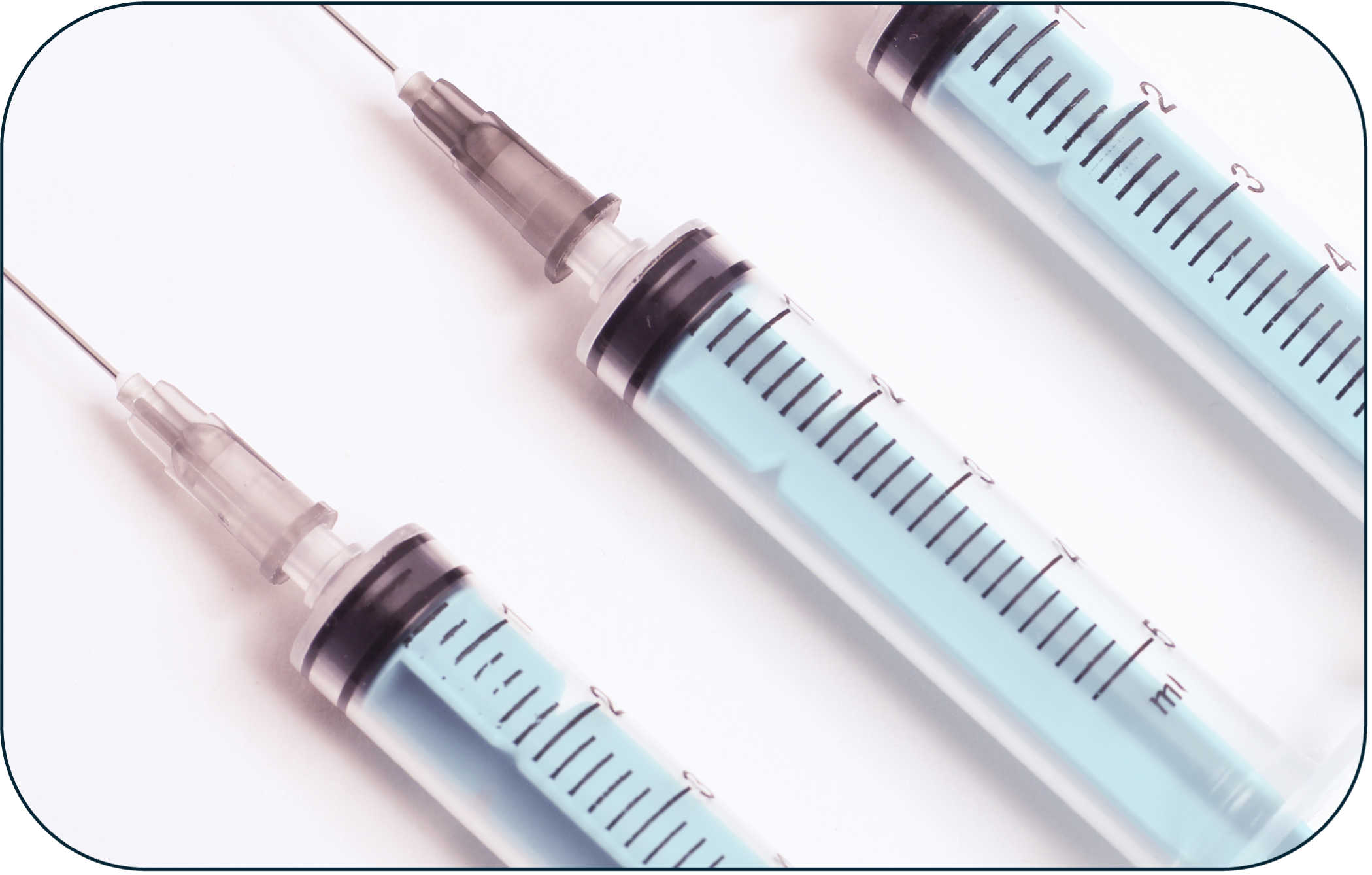Navigation icon image of three unused syringes