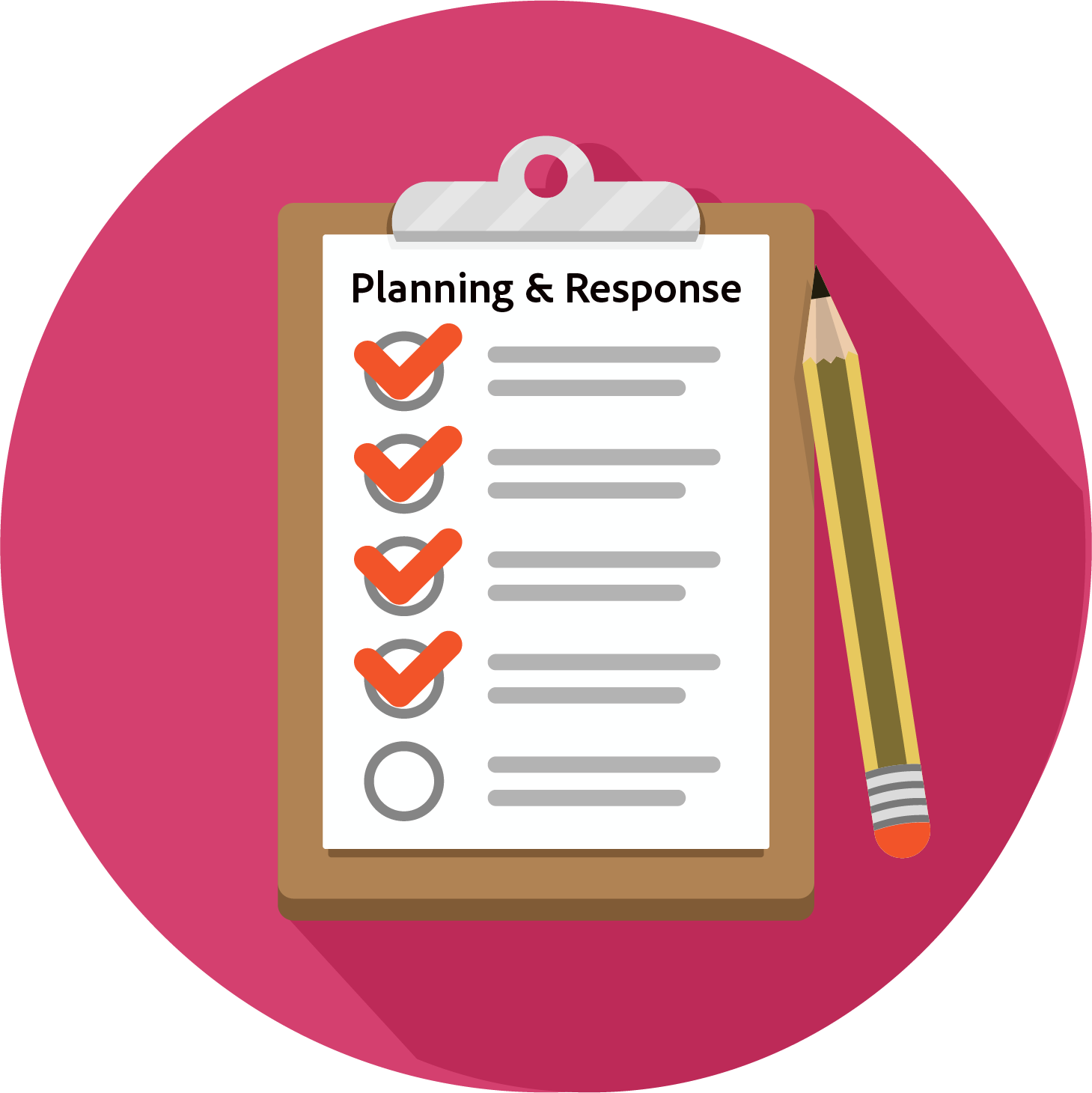 Icon representing checklist planning