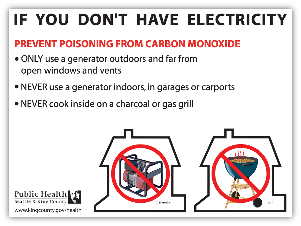 Prevent Poisoning From Carbon Monoxide - King County, Washington