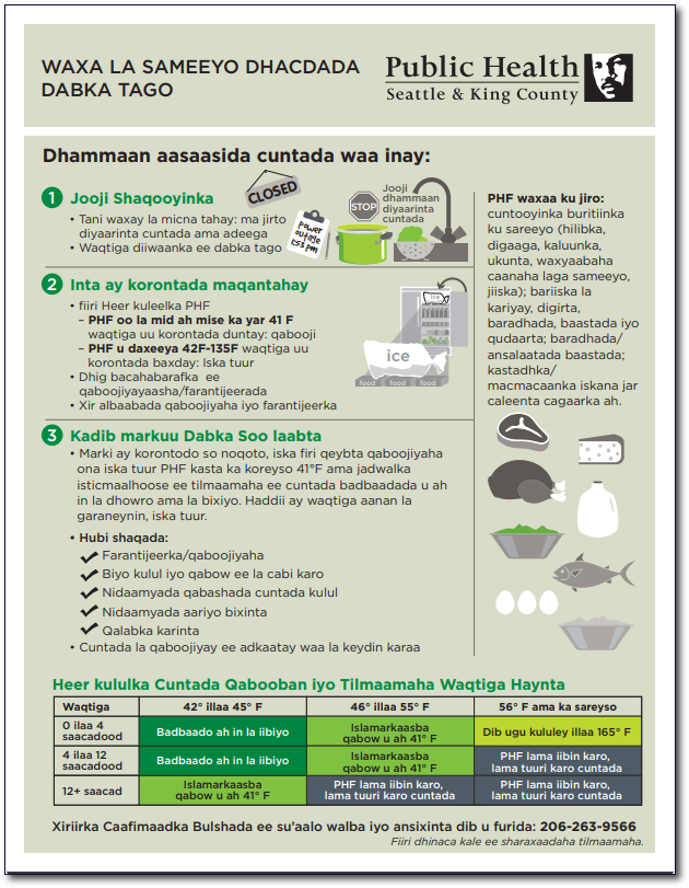 Poster: What to do during a power outage in Somali