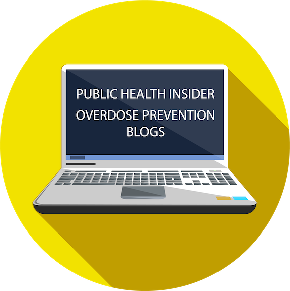 Icon navigation representing Public Health Insider blogs on overdose prevention