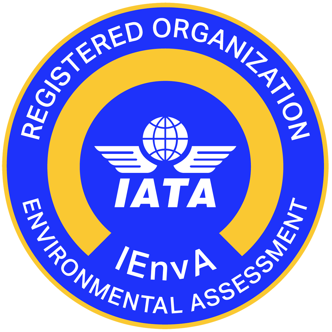 Graphic of IATA's IEnvA Registered Organization stamp