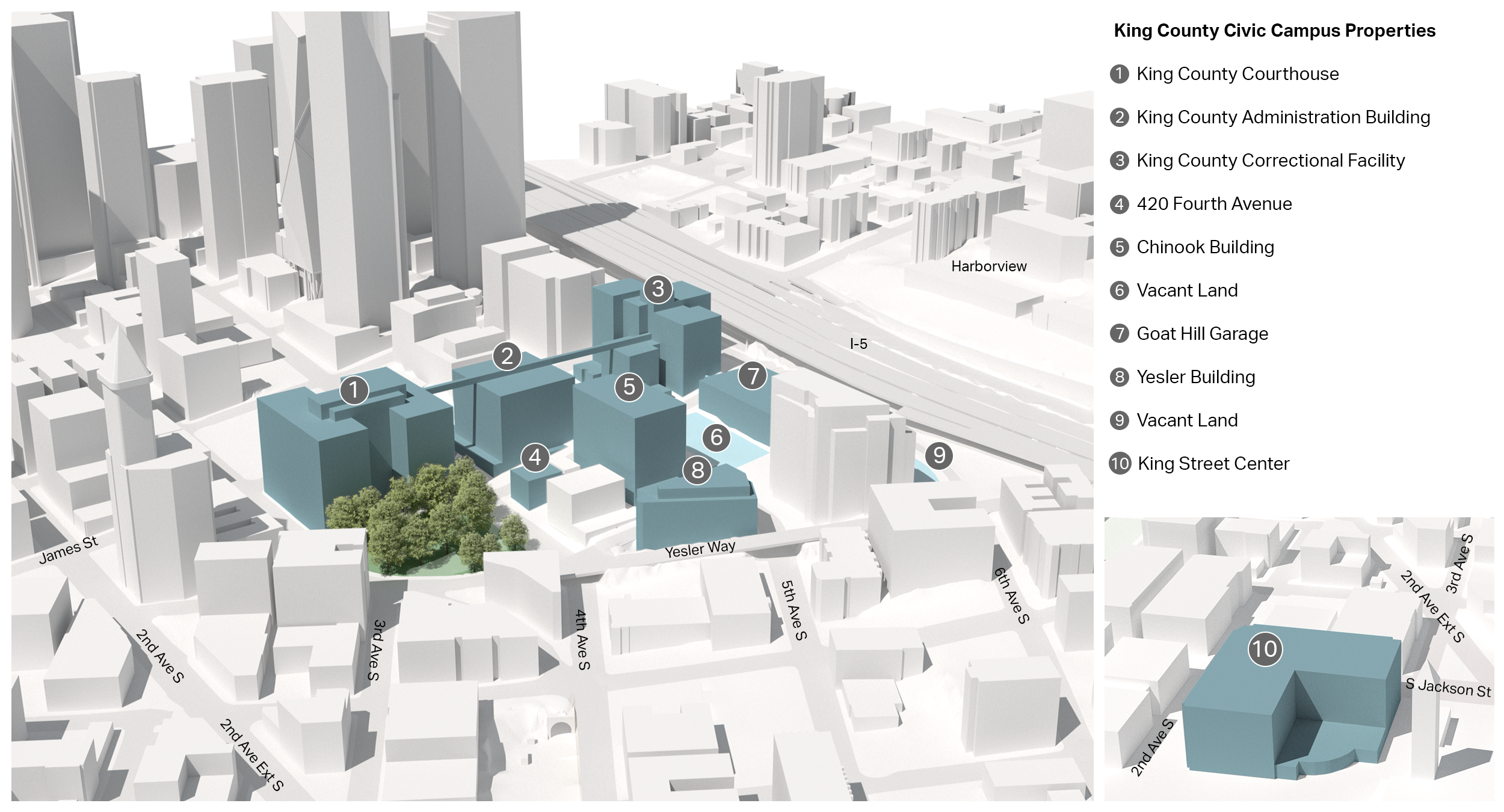 Civic Campus isometric map graphic