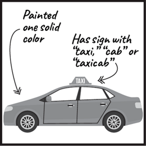 Graphic illustrating Taxi vehicle type