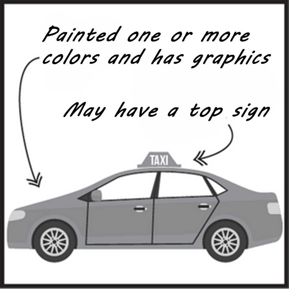Graphic explanation of taxicab markings