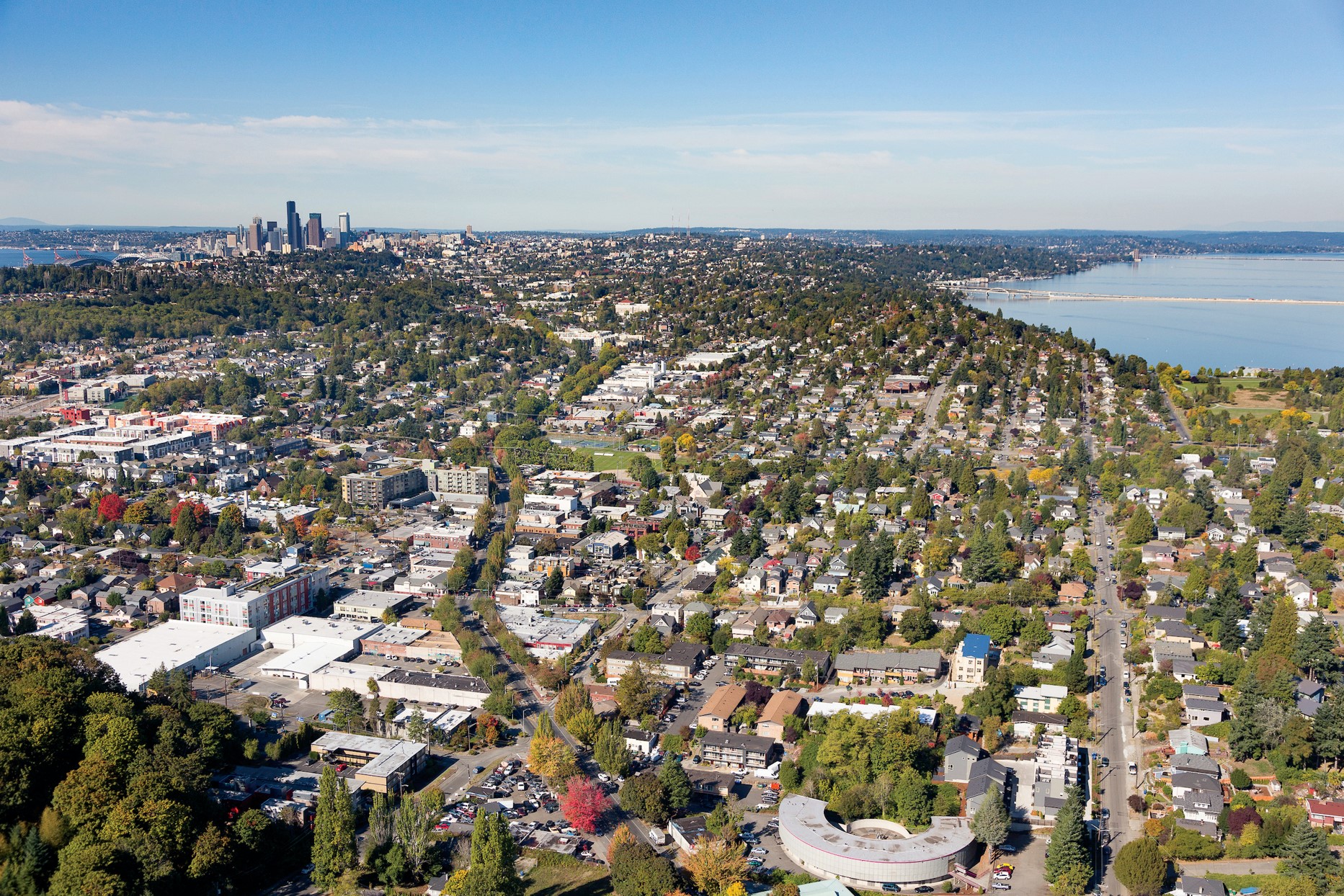 aerial view of king county