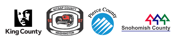 header with 4 logos: King County, Kitsap County, Pierce County, Snohomish County