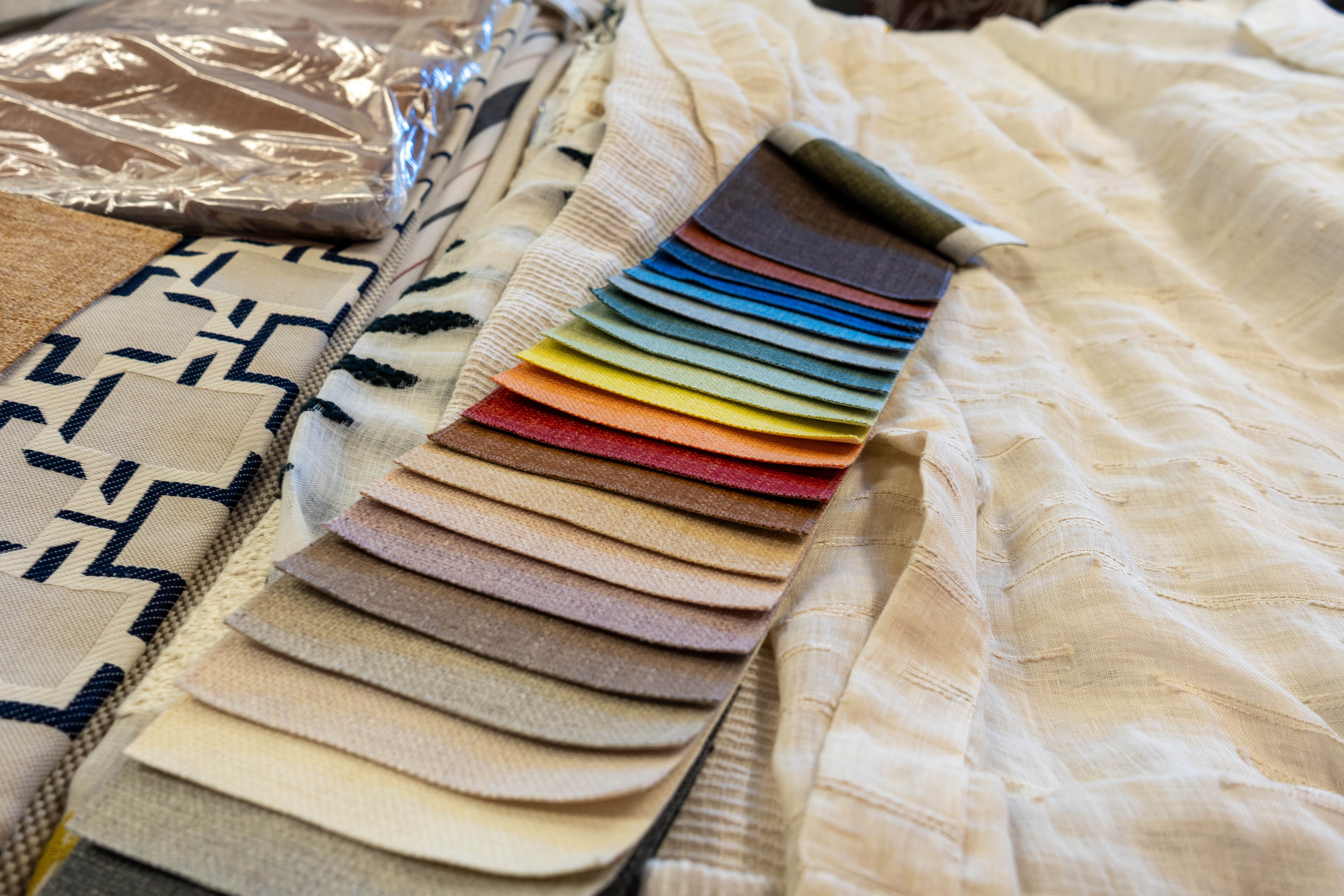 pile of colorful fabrics