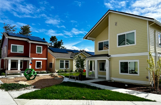 cluster of buildings