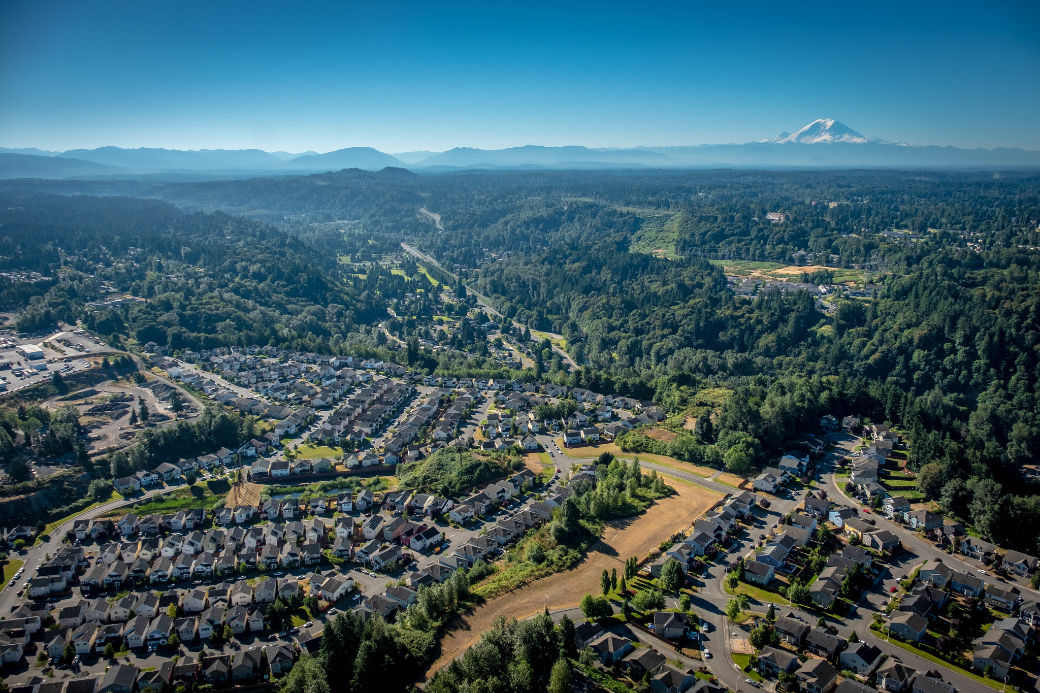 photo of wildland urban interface from overhead