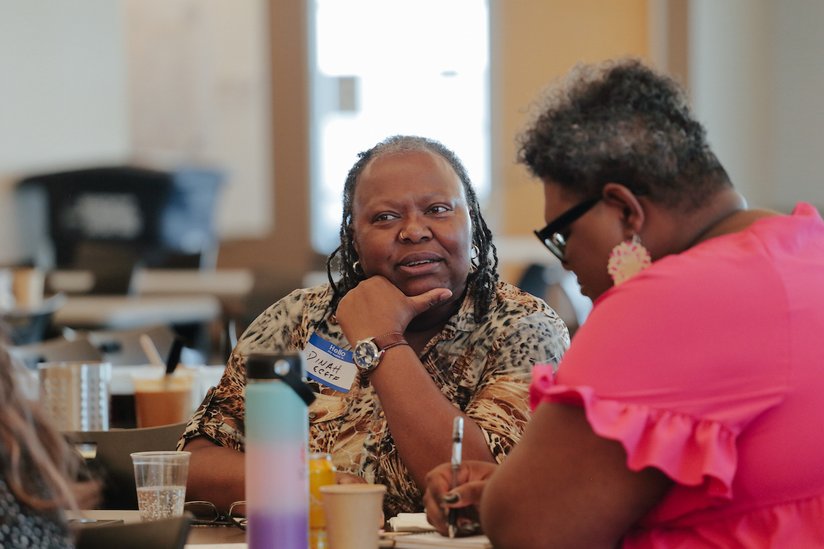 people having a conversation 