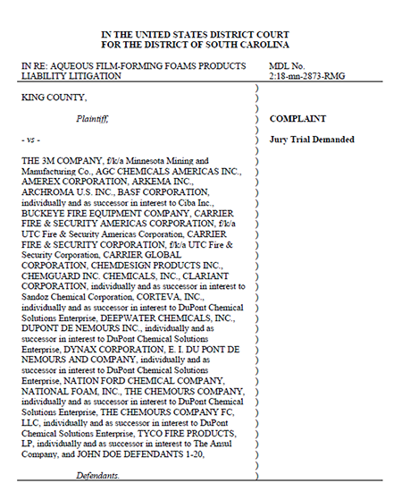 U.S. District Court Complaint: King County, Washington vs multiple defendants