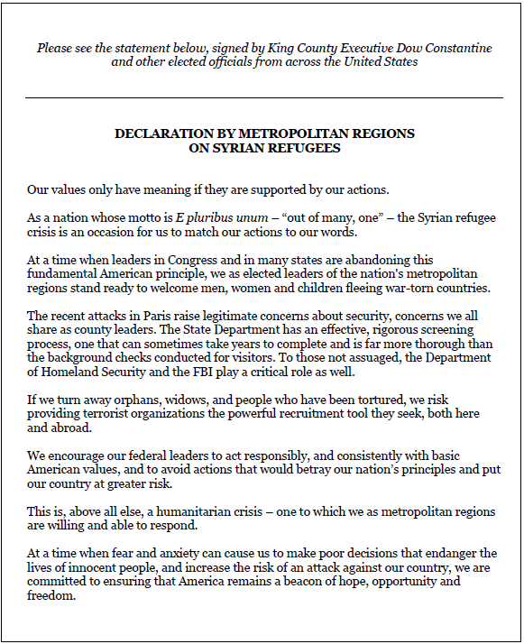 Syrian Declaration - King County