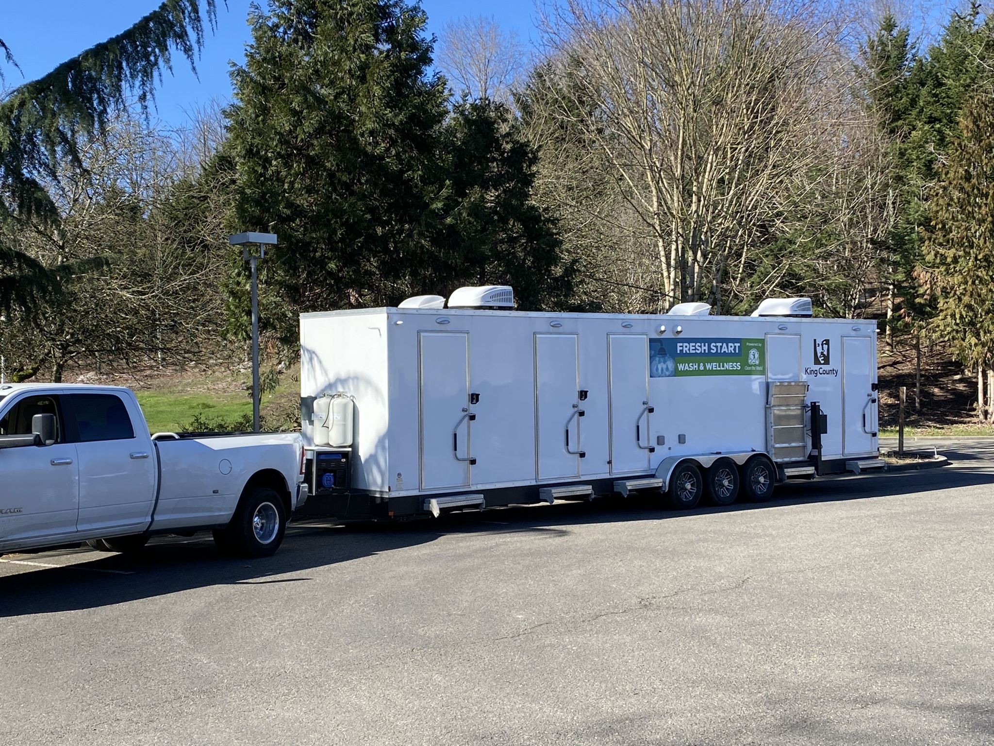 King County is deploying a mobile shower trailer across the region.