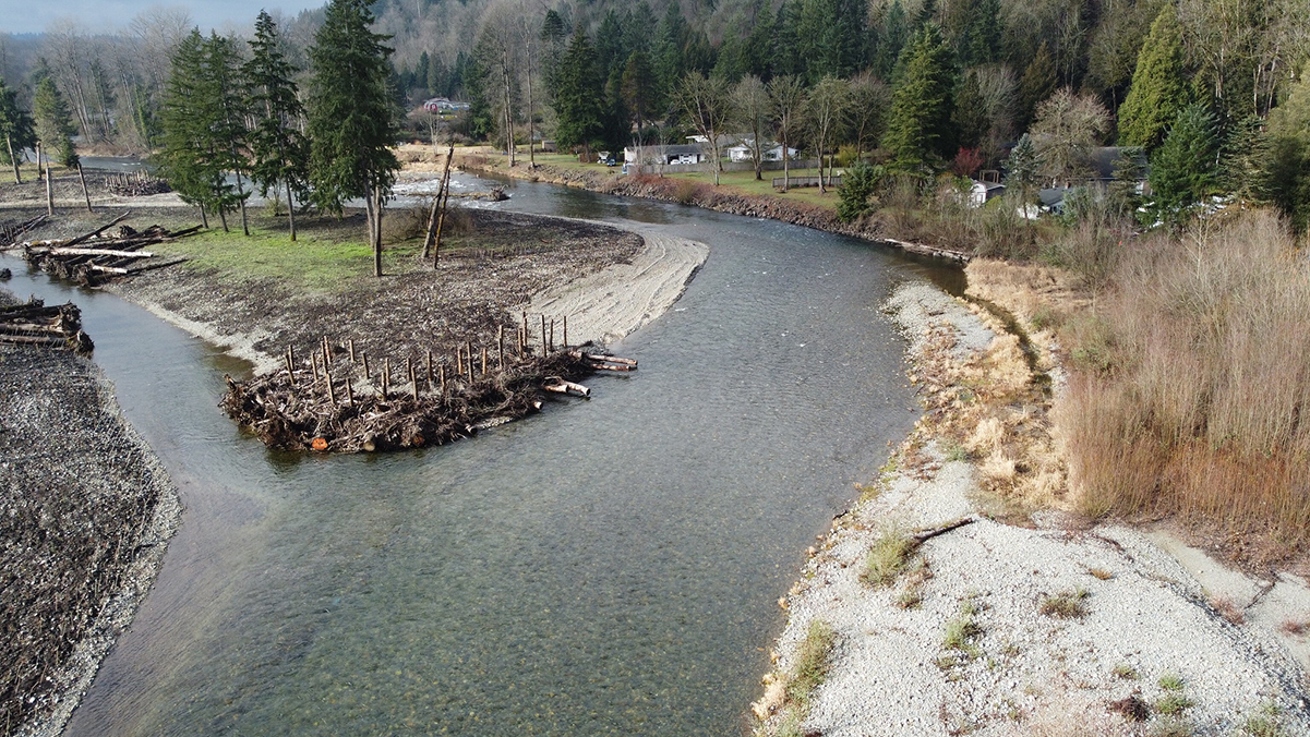 Aerial photo of Cedar River