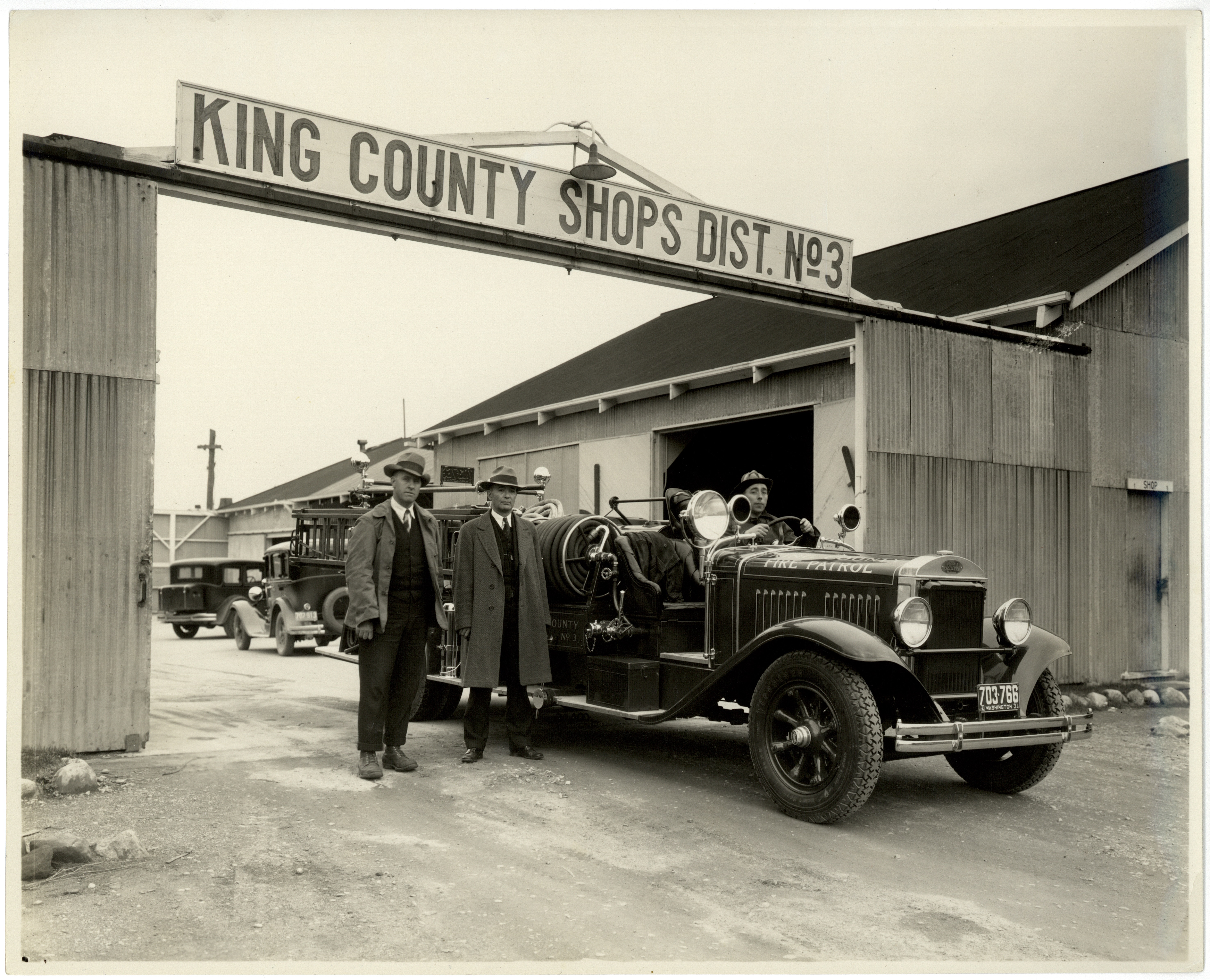 King County Archives photo of King County Roads Shop for District 3, circa 1931-1940