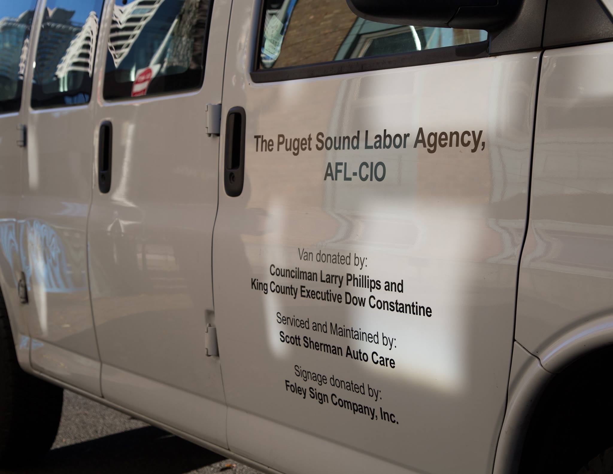 Food bank van donated by King County