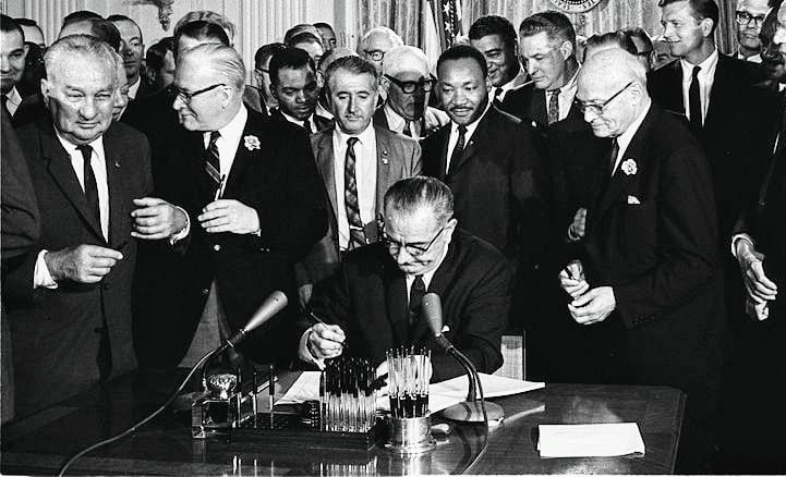 Signage of the Civil Rights Act of 1964 