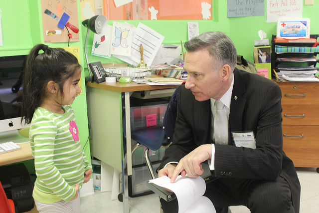 King County Executive Dow Constantine at Preschool for All study