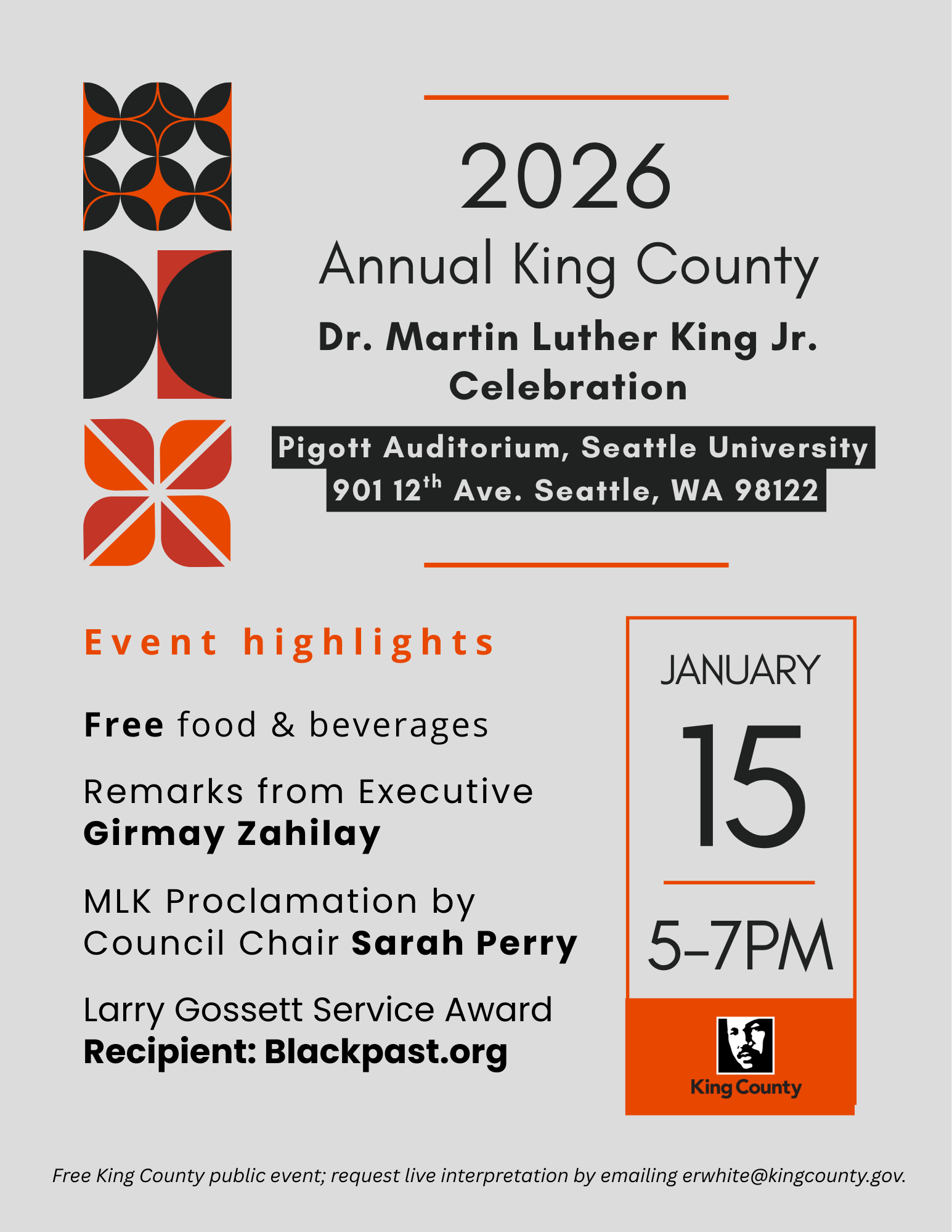english mlk poster