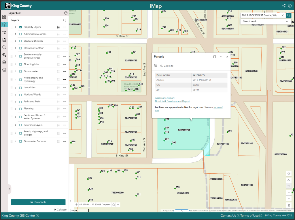 Example screenshot of iMap