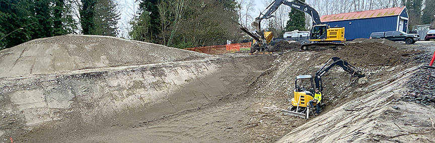 Excavation for the future treatment plant