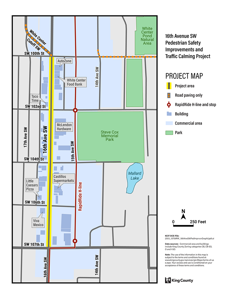 16th Avenue SW Project Map.