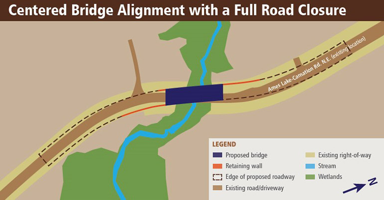 Graphic showing the future bridge layout.