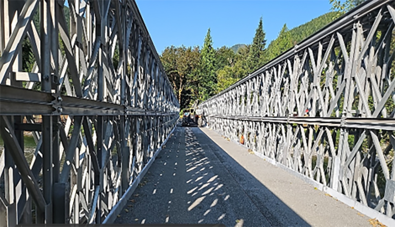 The bridge deck is installed.