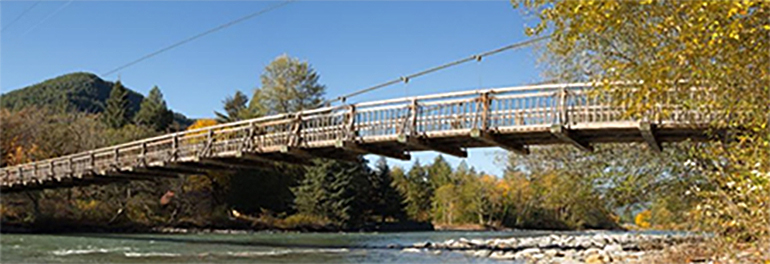 Baring Bridge over the south fork of the Skykomish River.