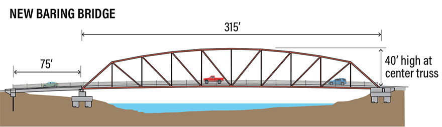 Drawing of the new bridge design.