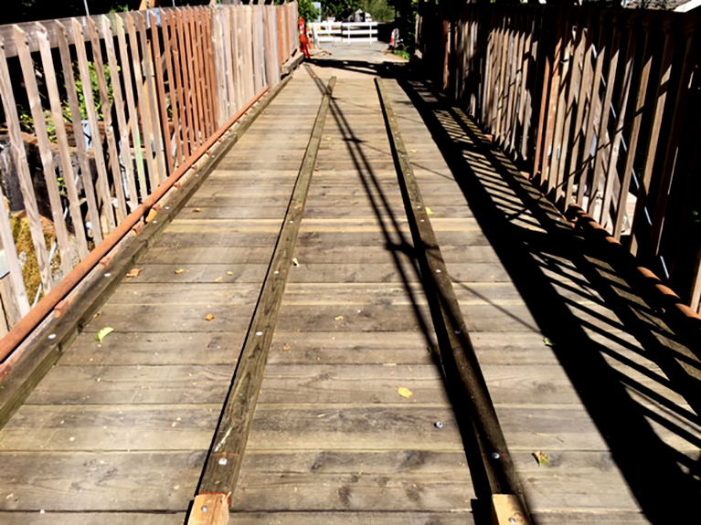 Bridge deck following repairs.