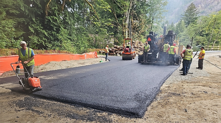 Repaving work on 639th.