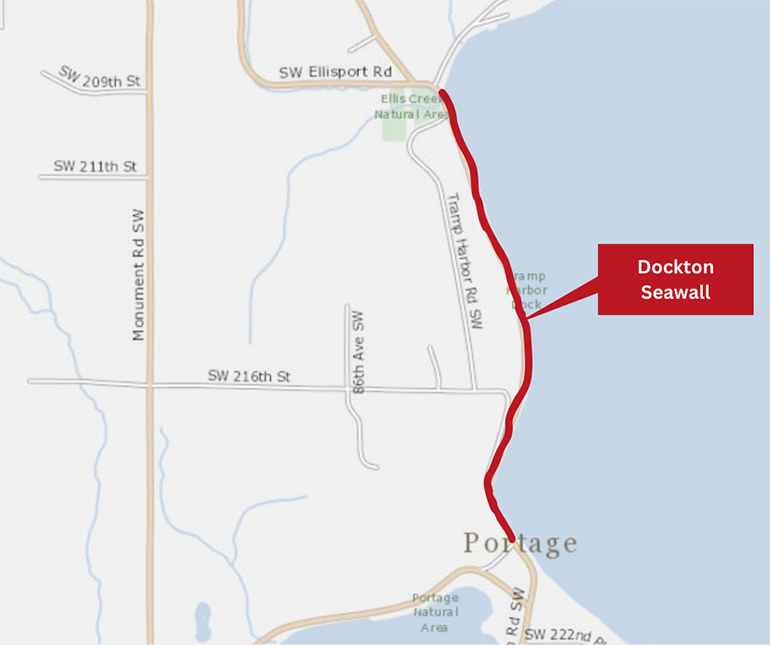 Dockton Seawall map graphic